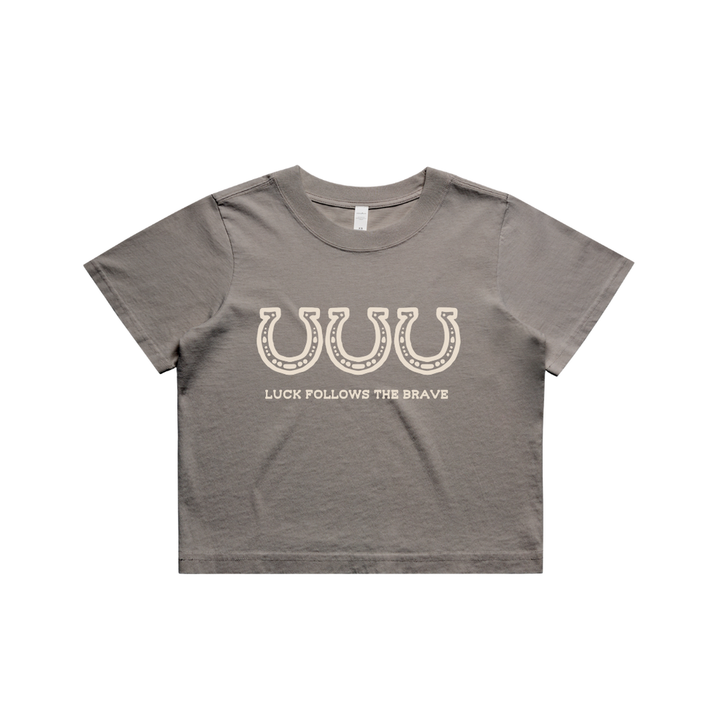 Luck Follow The Brave Faded Crop Tee