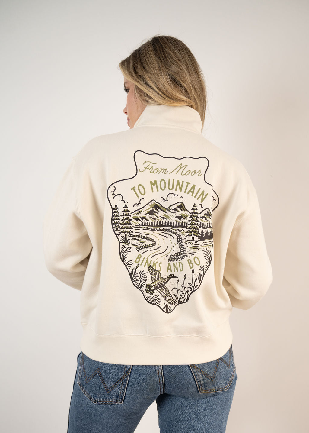 From Moor To Mountain Ladies Quarter Zip Sweater