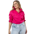 Women's Pink Western Work Shirt